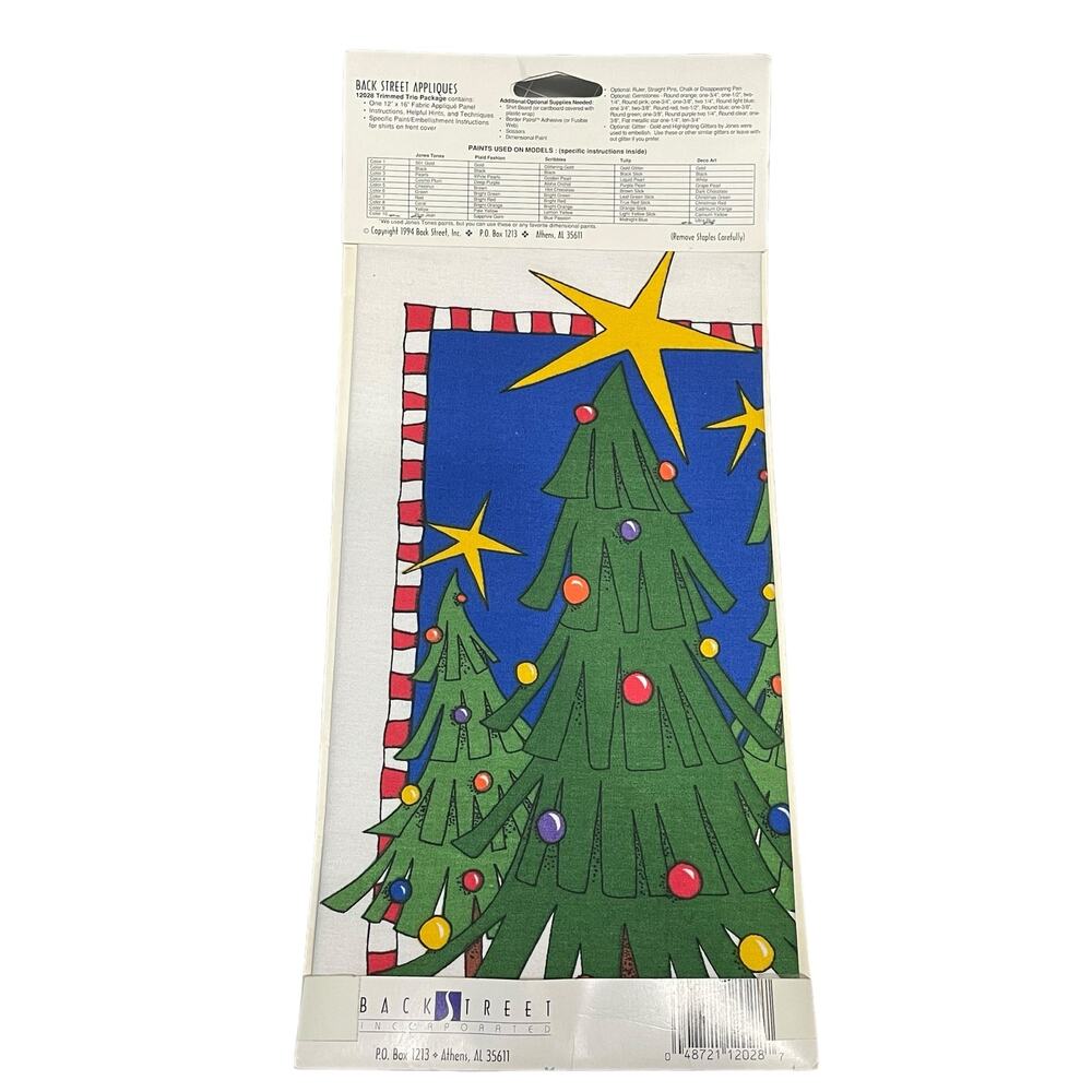 Patrick Lose Design Whimsical Christmas Tree Easy No Sew Fabric Applique 1994 - Picture 5 of 8